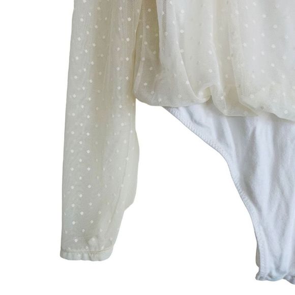 Free People Sheer Polka Dot Bodysuit - Picture 5 of 11